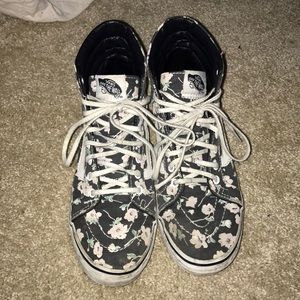 Floral high top vans